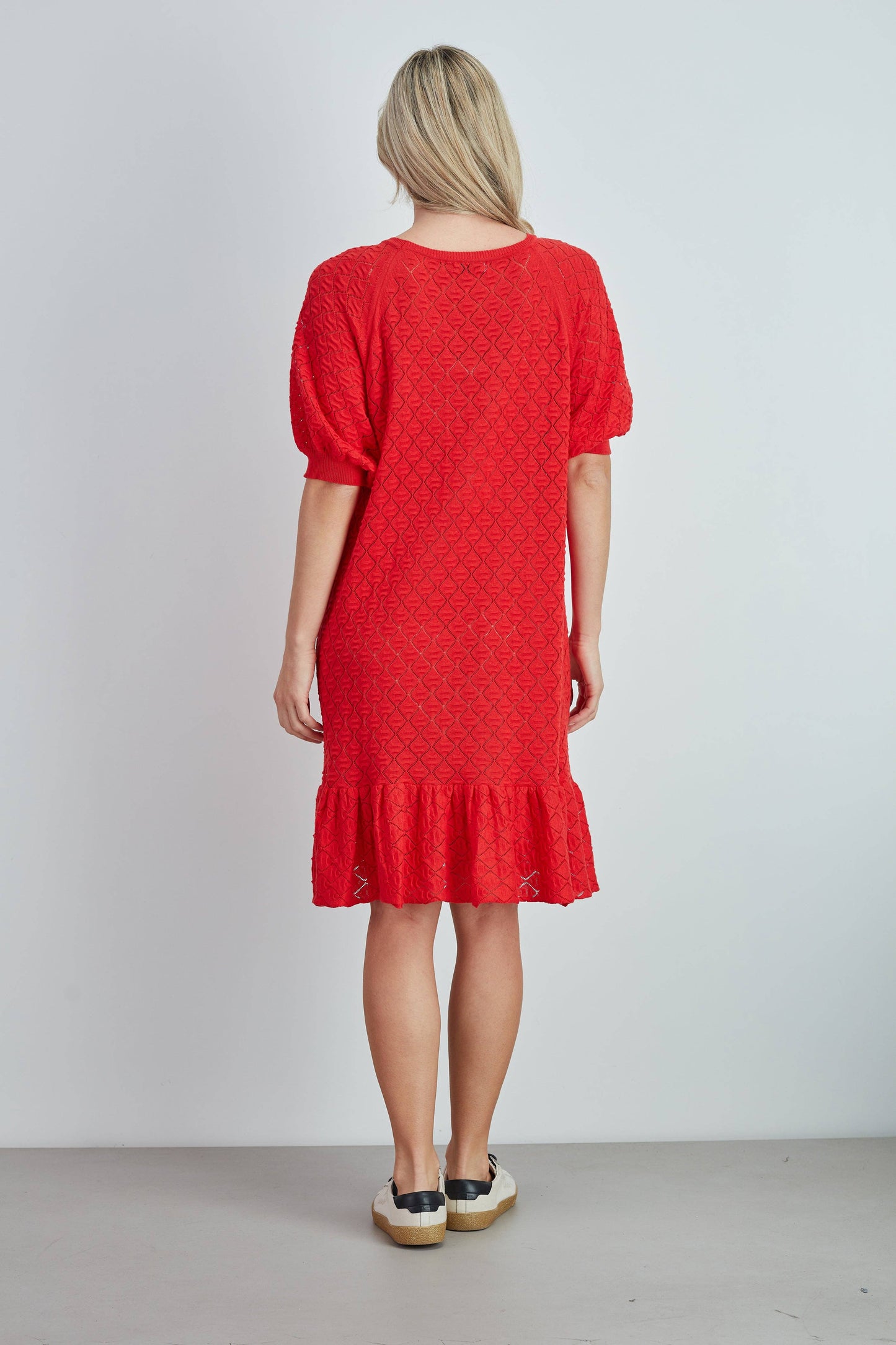 Abito jacquard in cotone