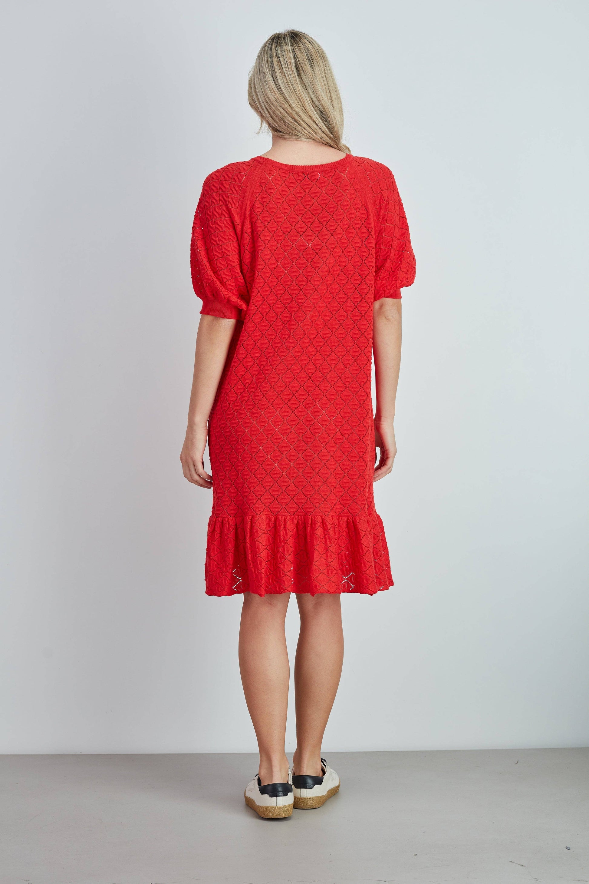 Abito jacquard in cotone