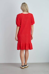 Abito jacquard in cotone