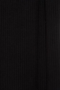Gonna midi in maglia a costine con spacco frontale