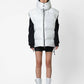 Gilet imbottito oversize con cappuccio staccabile