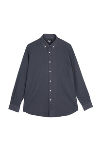 Camicia in lino blu navy