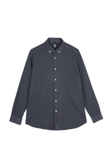 Camicia in lino blu navy