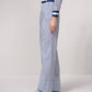 Pantaloni palazzo a righe in cotone