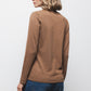 Maglione in maglia rasata con scollo a V