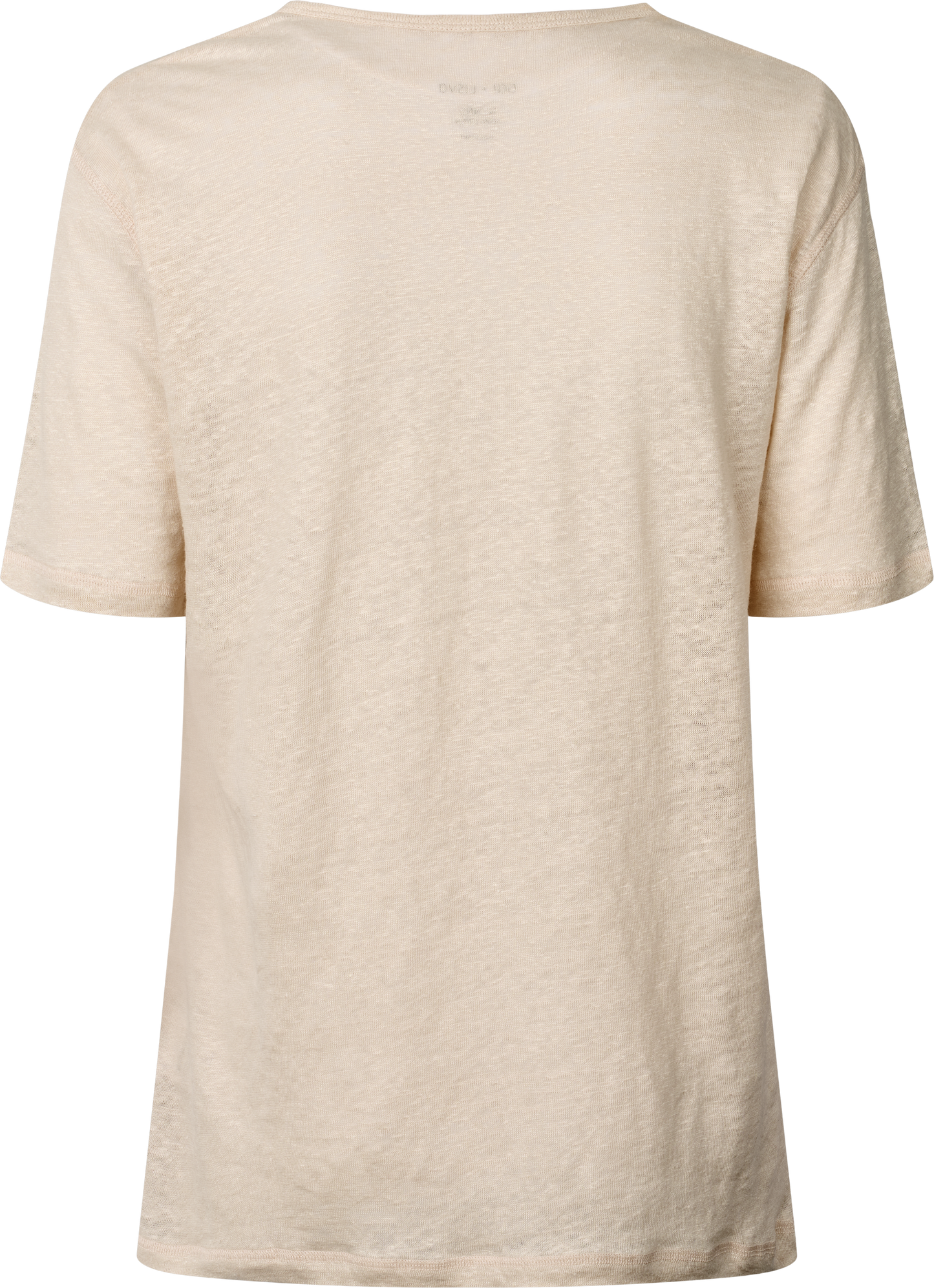 T-shirt in lino a maniche corte girocollo grigio antico