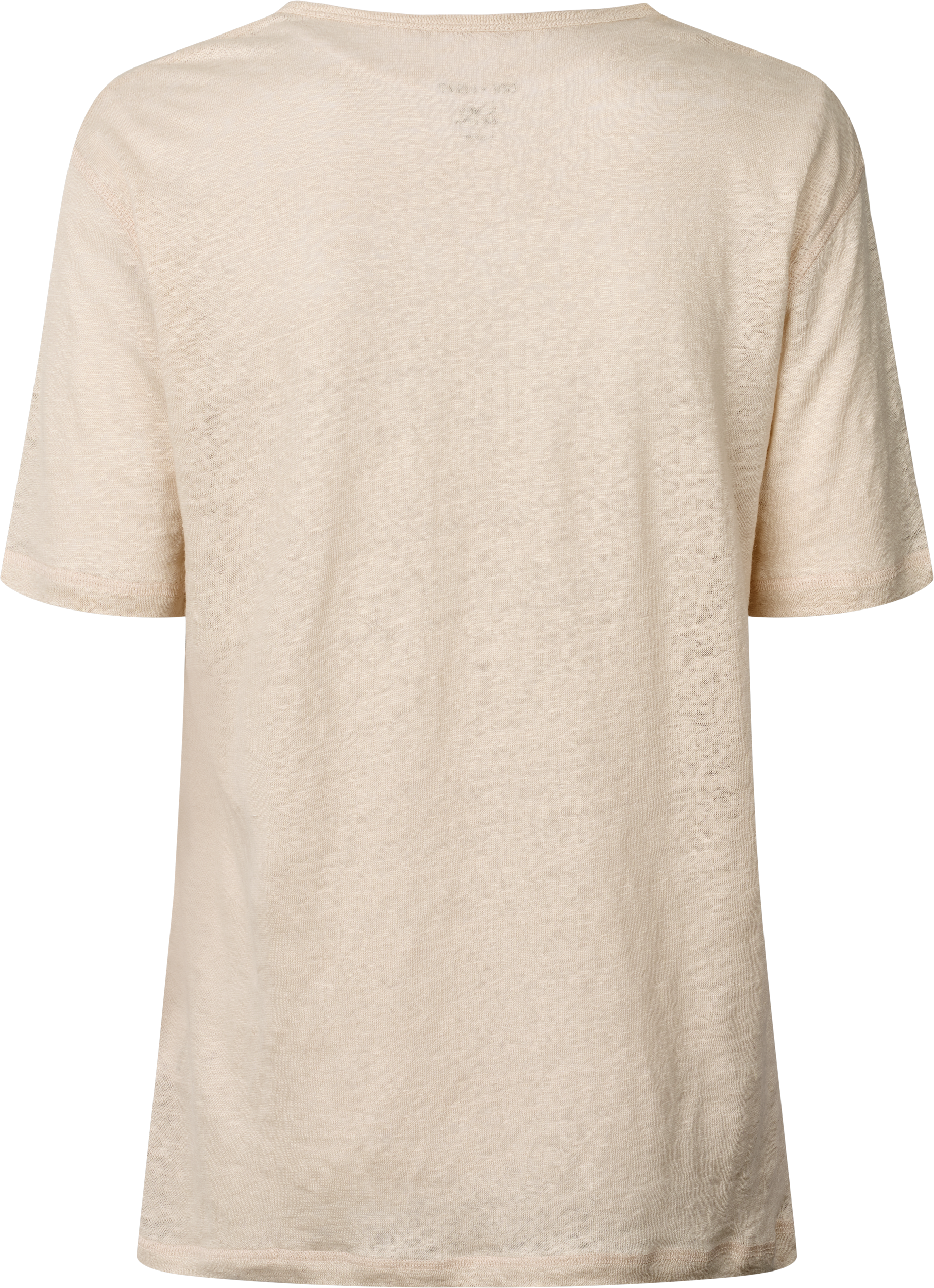 T-shirt in lino a maniche corte girocollo grigio antico
