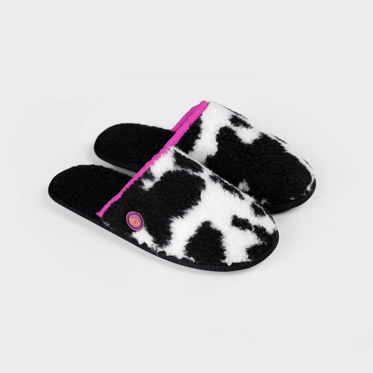 Pantofole in sherpa stampa mucca