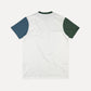 T-shirt in cotone biologico color block naturale