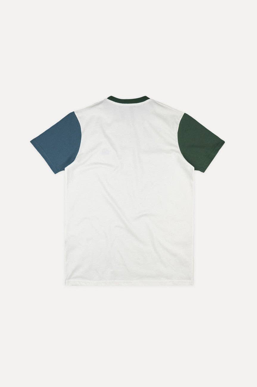 T-shirt in cotone biologico color block naturale