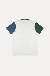 T-shirt in cotone biologico color block naturale