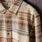 Camicia Larson in flanella a quadri color latte