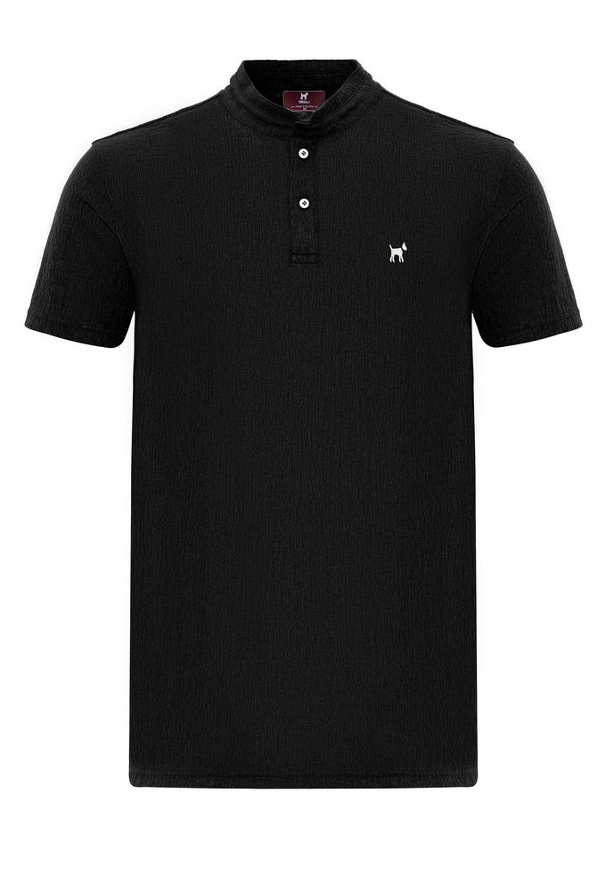 Polo con collo alla coreana