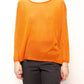 Pullover glitter con scollo a barca