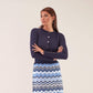 Cardigan girocollo in viscosa con bottoni