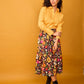 Camicia Rocio gialla in cotone con pieghe
