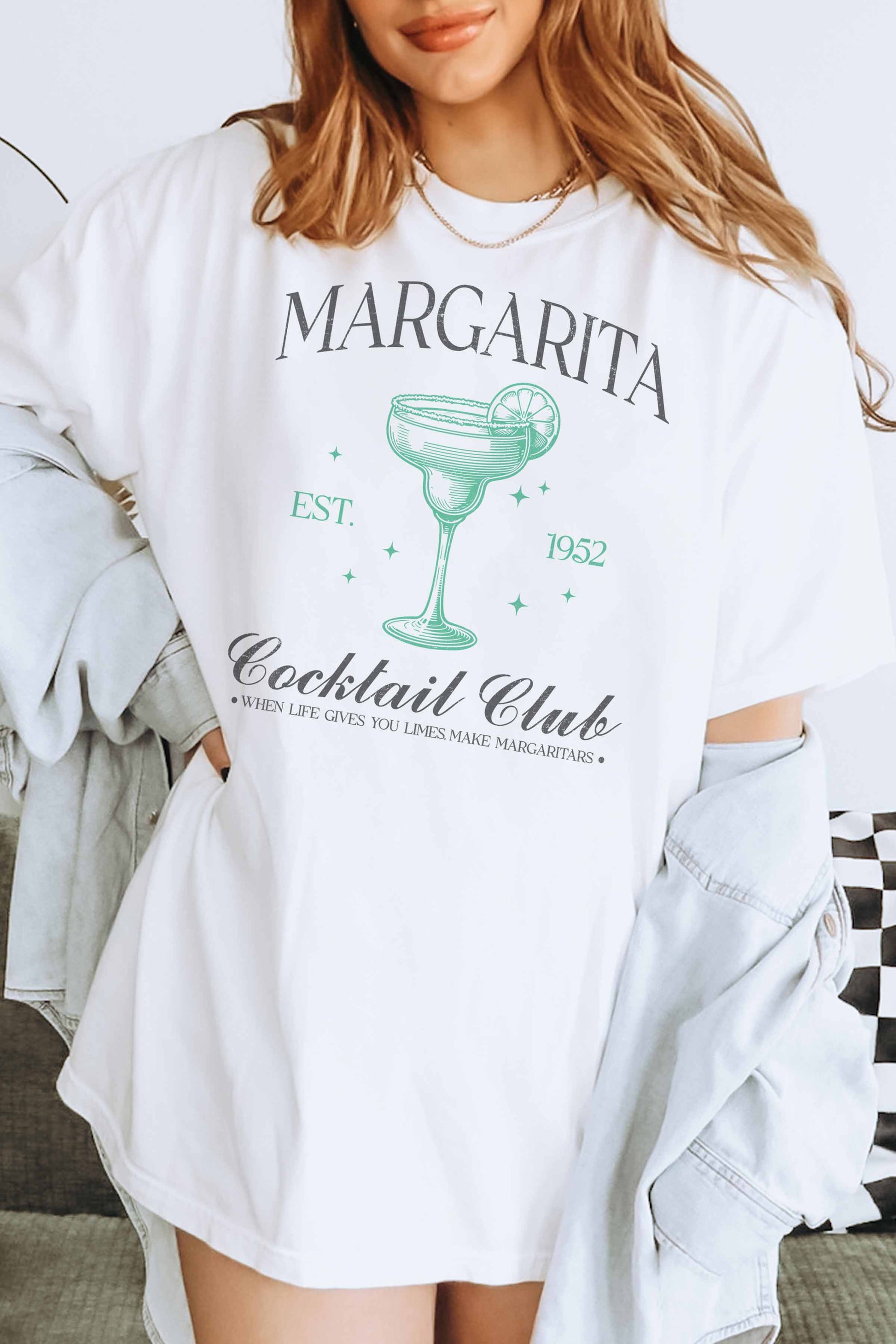 T-shirt oversize con grafica Margarita Cocktail Club