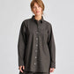 Camicia lunga in popeline con manica raglan
