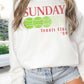 Felpa oversize grafica tennis "Sunday"
