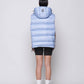 Gilet imbottito con cappuccio azzurro baby