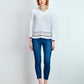 Maglia in cotone con motivo jacquard