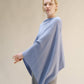Poncho asimmetrico in misto cashmere