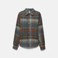 Camicia a quadri in cotone con ricamo
