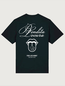 T-shirt Bendita Locura Loco Monky nera