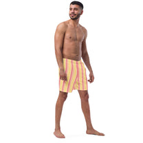 Costume da bagno corto a righe pesca