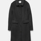 Cappotto lungo minimal con colletto classico