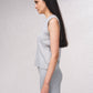 Top in maglia con collo gioiello