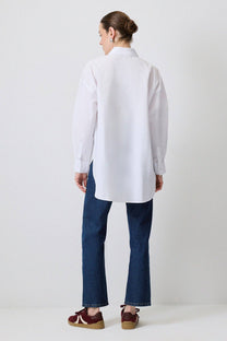 Camicia in popeline oversize a vestibilità comoda