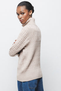 Maglione dolcevita in maglia strutturata