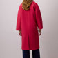 Cappotto oversize doppiopetto fucsia