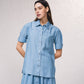 Camicia in denim a manica corta con bottoni