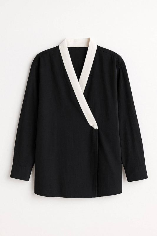 Kimono doppiopetto in cupro