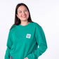 Felpa unisex verde in cotone biologico