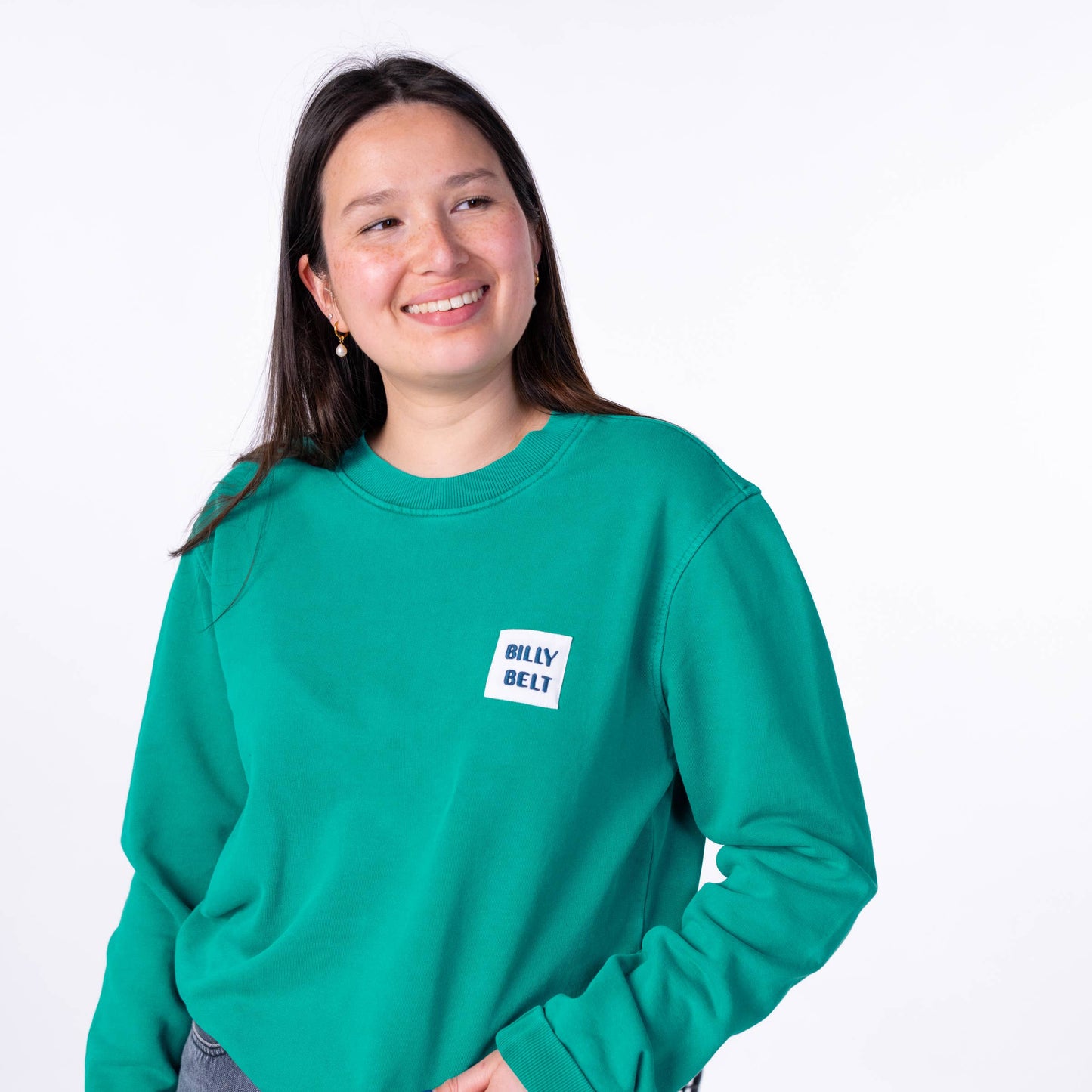 Felpa unisex verde in cotone biologico