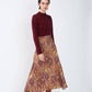 Gonna midi paisley multicolor