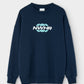 Felpa girocollo oversize in cotone biologico con logo
