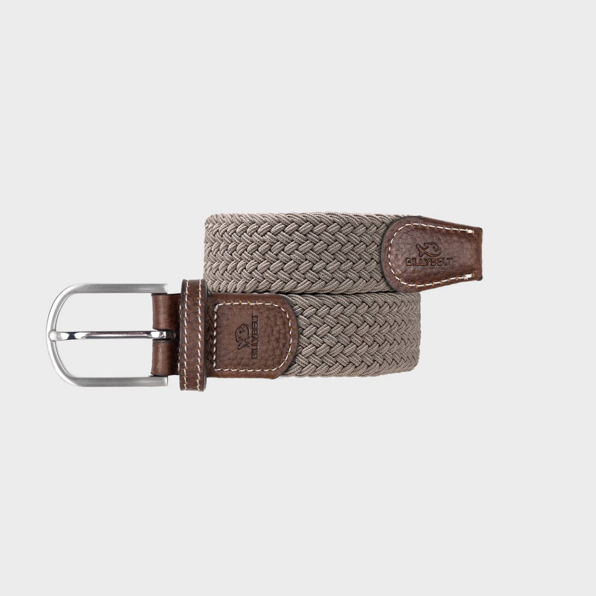 Cintura intrecciata elasticizzata beige taupe