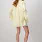 Camicia in popeline giallo burro con polsini oversize
