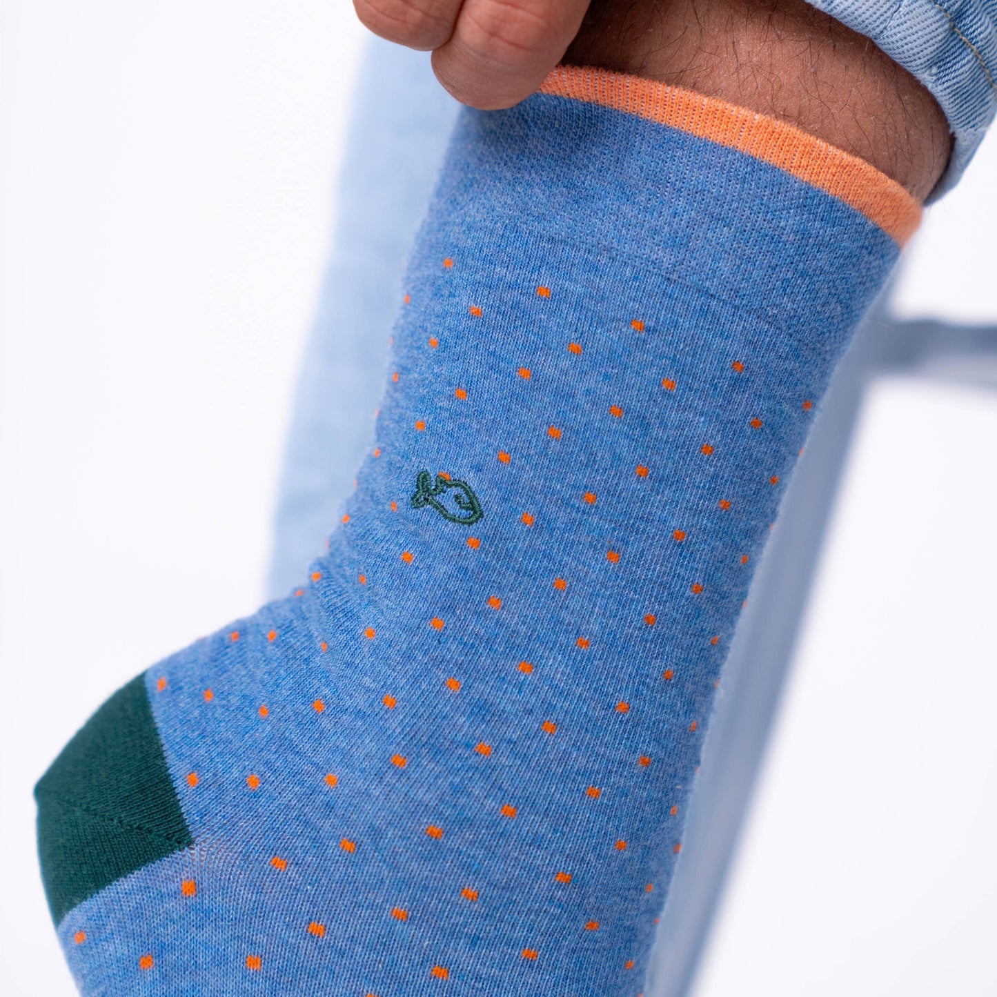 Calzini Square Jeans in cotone pettinato a pois