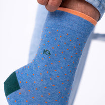 Calzini Square Jeans in cotone pettinato a pois