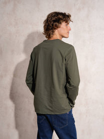 Maglia uomo a manica lunga in cotone e poliestere