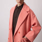 Cappotto lungo doppiopetto arancione