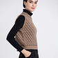 Gilet in maglia jacquard bicolor