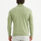 Maglione in cotone con collo camionista verde