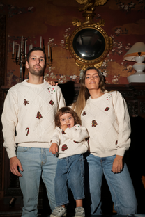 Maglione unisex natalizio con applicazioni