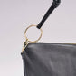 Borsa a spalla in pelle con anelli metallici